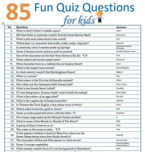 best quiz questions and answers